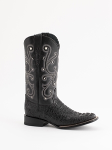 Black Caiman Crocodile Print Leather Stampede Boot | Ferrini Men's Boots | Sam's Tailoring Fine Men Clothing
