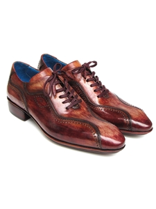 Brown Hand-Painted Lace Up Causal Shoe | Paul Parkman Causal Shoes | Sam's Tailoring Fine Men Clothing