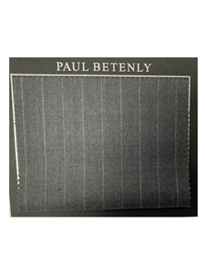 Gary With White Stripe Men's Custom Suit | Paul Betenly Custom Suits | Sam's Tailoring Fine Men's Clothing