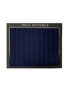 Blue With White Stripe Men's Custom Suit | Paul Betenly Custom Suits | Sam's Tailoring Fine Men's Clothing