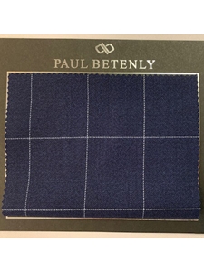 Blue With White Check Custom Suit | Paul Betenly Custom Suits | Sam's Tailoring Fine Men's Clothing