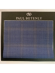Sky Blue With Tan Check Custom Suit | Paul Betenly Custom Suits | Sam's Tailoring Fine Men's Clothing