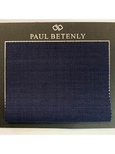 Navy On Navy Windowpane Custom Suit | Paul Betenly Custom Suits | Sam's Tailoring Fine Men's Clothing