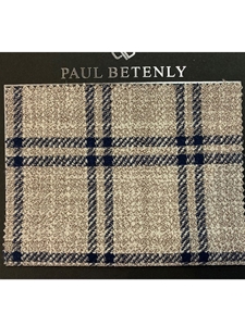 Tan With Navy Plaid Men's Custom Suit | Paul Betenly Custom Suit | Sam's Tailoring Fine Men's Clothing