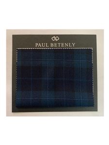 Teal, Navy & Black Check Custom Suit | Paul Betenly Custom Suit | Sam's Tailoring Fine Men's Clothing