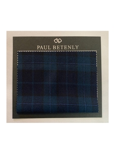 Teal, Navy & Black Check Custom Suit | Paul Betenly Custom Suit | Sam's Tailoring Fine Men's Clothing