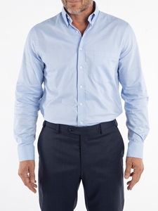 Blue Signature Oxford Long Sleeve Sport Shirt | Bobby Jones Shirts Collection | Sam's Tailoring Fine Men Clothing