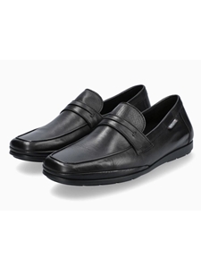 Black Soft Leather Bovine Lining Soft Air Moccasin | Mephisto Loafers Collection | Sam's Tailoring Fine Men Clothing