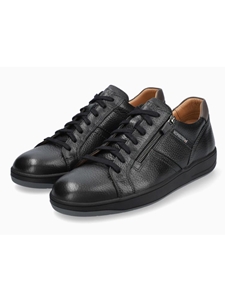 Black Soft Air Leather Lining Grained Leather Shoe | Mephisto Casual Shoes Collection | Sam's Tailoring Fine Men Clothing