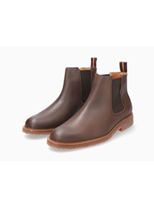 Brown Smooth Nubuck Rubber Sole Soft Air Boot | Mephisto Boots Collection | Sam's Tailoring Fine Men Clothing