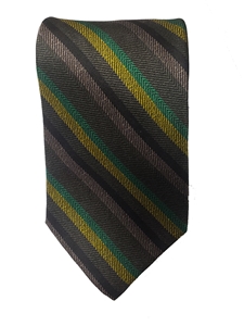 Grey, Green & Yellow Stripe Executive Estate Tie| Estate Ties Collection | Sam's Tailoring Fine Men's Clothing