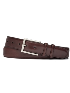 Cordovan Horween Shell Cordovan With Brushed Nickel Buckle Belt | W.Kleinberg Calf Leather Belts | Sam's Tailoring Fine Men's Clothing
