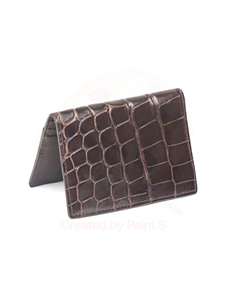 Chocolate Glazed Alligator Credit Card ID Case | W.Kleinberg Small Leather Goods | Sam's Tailoring Fine Men's Clothing