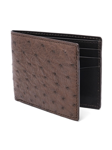 Kango Ostrich Bifold Wallet | W.Kleinberg Small Leather Goods | Sam's Tailoring Fine Men's Clothing