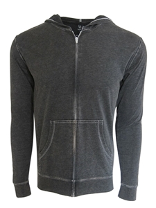 Basalt Grey Brushed Cotton Full Zip Hoodie | Georg Roth Sweaters & Hoodies | Sam's Tailoring Fine Men Clothing