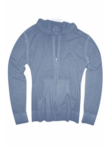 Capri Blue Men's Full Zip Hoodie | Georg Roth Sweaters & Hoodies | Sam's Tailoring Fine Men Clothing