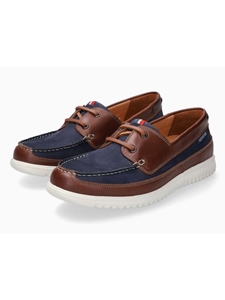 Navy Grain Leather Soft Air Men's Boat Style Shoe | Mephisto Casual Shoe Collection | Sam's Tailoring Fine Men Clothing