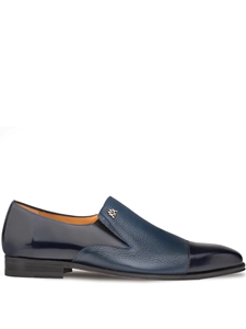 Blue Milani Classic Dress Italian Loafer | Mezlan Men's Business Shoes | Sam's Tailoring Fine Men's Clothing