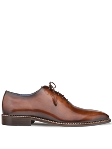 Brown Enterprise Calfskin Plain Toe Shoe | Mezlan Men's Business Shoes | Sam's Tailoring Fine Men's Clothing