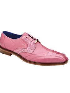 Rose Pink Caiman Crocodile & Lizard Valter Shoe | Belvedere Dress Shoes Collection | Sam's Tailoring Fine Men's Clothing