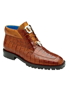 Antique Sport Caiman Crocodile Gallardo Men Boot | Belvedere Dress Shoes Collection | Sam's Tailoring Fine Men's Clothing