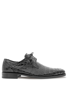 Black Anderson Crocodile Lace Up Men's Exotic Shoe | Mezlan Men's Metro Shoes | Sam's Tailoring Fine Men's Clothing