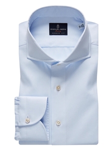 Light Pastel Blue Premium Luxury Men's Dress Shirt | Emanuel Berg Shirts Collection | Sam's Tailoring Fine Men's Clothing