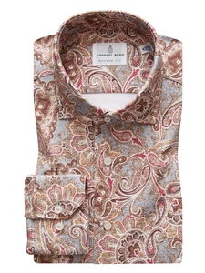 Multicolor Paisley Modern 4Flex Stretch Knit Shirt | Emanuel Berg Shirts | Sam's Tailoring Fine Men Clothing
