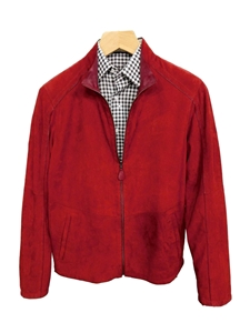 Red Suede Reversible Napa Leather Jacket | Marcello Sport Outerwear Collection | Sam's Tailoring Fine Men's Clothing