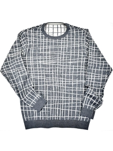 Gray/White St. Croix Unique Reversible Sweater | Marcello Sport Sweaters Collection | Sam's Tailoring Fine Men's Clothing