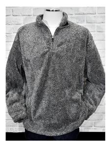 Grey Comfy Soft Shag Quarter Zip Sweater | Marcello Sport Sweaters Collection | Sam's Tailoring Fine Men's Clothing