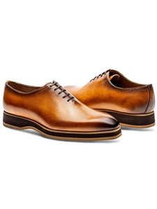 Tan Amberes Smart Silhouette Leather Shoe | Jose Real Lace Up Shoes Collection | Sam's Tailoring Fine Men's Clothing
