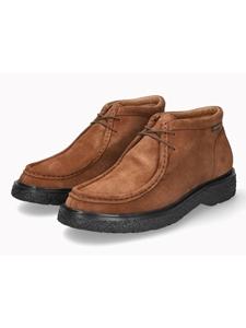 Brown Velvet Leather Classic Men's Ankle Boot | Mephisto Men's Boots Collection | Sam's Tailoring Fine Men's Clothing