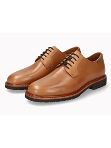 Brandy Grain Leather Goodyear Welt Rubber Sole Shoe | Mephisto Goodyear Welt / Norwegian Shoes | Sams Tailoring Fine Men's Clothing