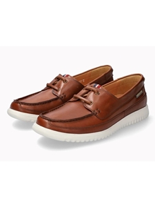 Hazelnut Leather Lining Flat Heel Men's Boat Shoe | Mephisto Boat Shoes Collection | Sams Tailoring Fine Mens Clothing