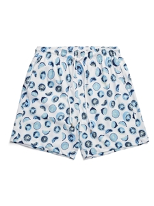 White Citrus Print Men's Patterned Swimshort | Stone Rose Shorts Collection | Sams Tailoring Fine Men Clothing