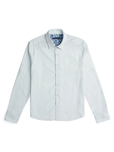 Light Blue Solid Tencel Cotton Long Sleeve Shirt | Stone Rose Shirts Collection | Sams Tailoring Fine Men Clothing