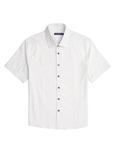 Grey Hearts Short Sleeve Tencel Twill Men's Shirt | Stone Rose Short Sleeve Shirts Collection | Sams Tailoring Fine Men Clothing