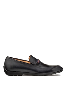Black Smart Ribbon-Ornament Rubber Sole Slip On | Mezlan Men's Slip On Shoes | Sam's Tailoring Fine Men's Clothinga