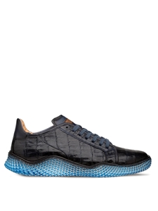 Blue Genuine Crocodile Sport Men's Exotic Sneaker | Mezlan Casual Shoes | Sam's Tailoring Fine Men's Clothing