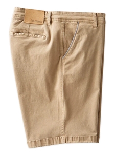 Tan Montauk Cotton Stretch Men's Short | Jack Of Spades Shorts Collection | Sam's Tailoring Fine Mens Clothing
