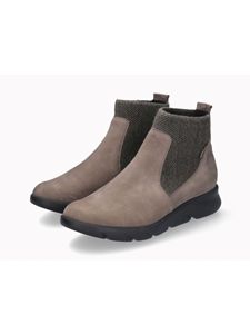 Walnut Leather Nubuck Flat Heel Women Ankle Boot | Mephisto Women Boots | Sam's Tailoring Fine Women's Shoes