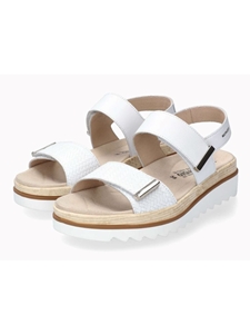 White Leather Smooth Midsole Women's Sandal | Mephisto Women Sandals | Sam's Tailoring Fine Women's Shoes