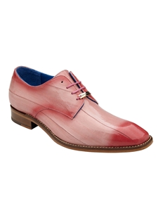Antique Pink Hand Painted Eel Italo Dress Shoe | Belvedere Dress Shoes Collection | Sam's Tailoring Fine Men's Clothing