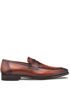Cognac Avenue Rubber Sole Penny Men's Loafer | Mezlan Slip On Shoes | Sam's Tailoring Fine Men's Clothing