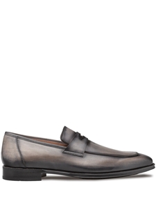 Grey Avenue Rubber Sole Penny Men's Loafer | Mezlan Slip On Shoes | Sam's Tailoring Fine Men's Clothing