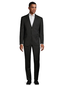 Black Modern Fit Two Button Wool Stretch Men's Suit | Horst Men's Suits | Sam's Tailoring Fine Men Clothing