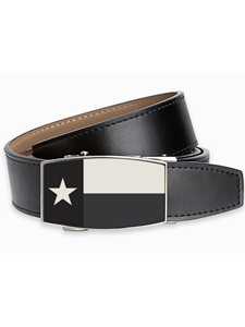 Black Aston Texas Flag Black 3/8" Strap Dress Belt | NexBelt Dress Belts | Sam's Tailoring Fine Men's Clothing