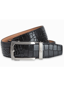 Black Crocodile 1 1/2" Strap Men's Dress Belt | NexBelt Dress Belts | Sam's Tailoring Fine Men's Clothing