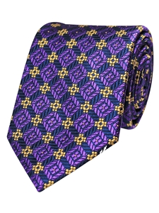 Purple Woven Neat Silk Fine Men Tie | Gitman Bros. Ties Collection | Sam's Tailoring Fine Men Clothing